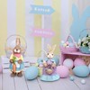 Artificial Simulated Straw Bunny Cute Easter Straw Rabbit Figurines Easter