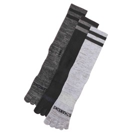 GUNZE GH061 Men's T-061 Socks, Crew Length, 5 Toes, A Assortment, 25.0-27.0 cm