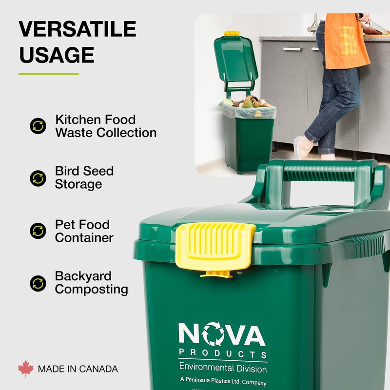 Nova Products 7 Gallons (27L) Organics Bin - Composting Solution