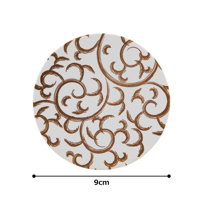 Endoshoji PKCR702 Commercial Paper Coasters, Arabesque, 100 Piece Set, Brown