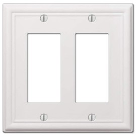 WALLPLATE CHELSEA 2R WHT
