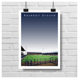 GroundDesigns DERBY COUNTY FC Football Gift BASEBALL GROUND Stadium Art Unframed A3 Print DCFC bbg