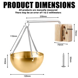 Aroma Bowl Sauna 350 ml Stainless Steel - Sauna Evaporator Bowl with Accessories for Spa & Wellness, Hanging Aroma Bowl for Essential Oils (Premium Sauna Accessories)