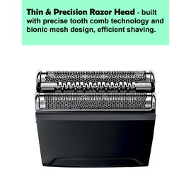 52B Series 5 Replacement Head for Braun Electric Shaver, S5 Wet and Dry Replacement Head Compatible with Braun Series 5 Replacement Foil and Cutter, 52B Replacement Head Fit 5190cc 5090 5020 (1 Count)