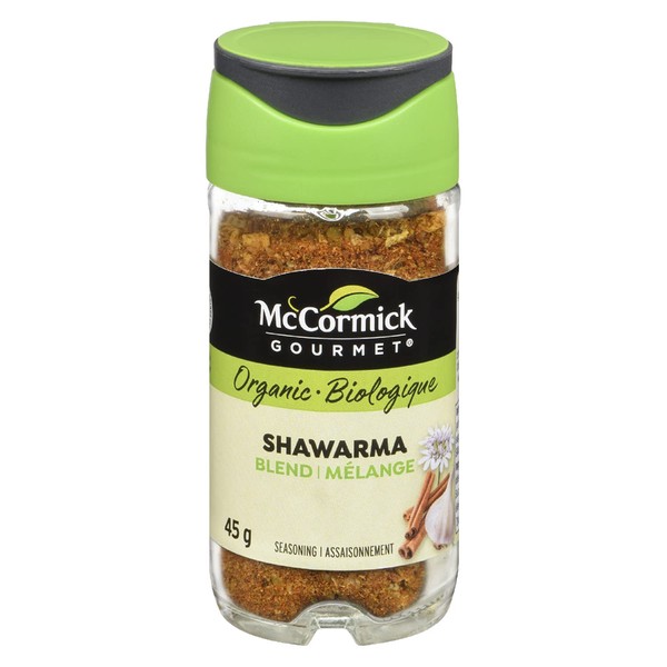 McCormick Gourmet, Premium quality Natural Herbs & Spices, Organic Shawarma Seasoning, 45g