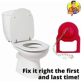 2" Toilet Flapper Replacement for Kohler, Use in 2 Piece Toilets with Class 5 Technology. Durable Part for Hinge Type Flapper Repair. Includes Steel Chain & Hook. Stops Running, Leaking- NTF