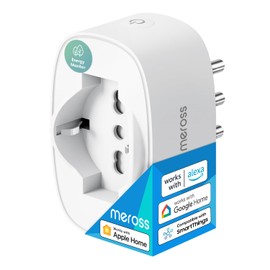 Meross Italian WiFi Smart Power Socket with Energy Monitor, Smart Socket Compatible with Apple HomeKit, Alexa and Google Home, Timer Function, Remote Control 3840W 16