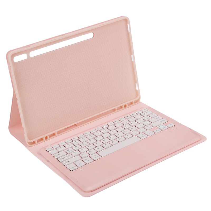 12.4in Keyboard Case 3 Adjustment Stand Detachable Pink Keyboard Case