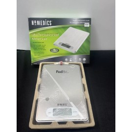 Homedics Ultra Thin Stainless Steel Kitchen Scale FedEx Logo 11 LB 5 Kg KS-500