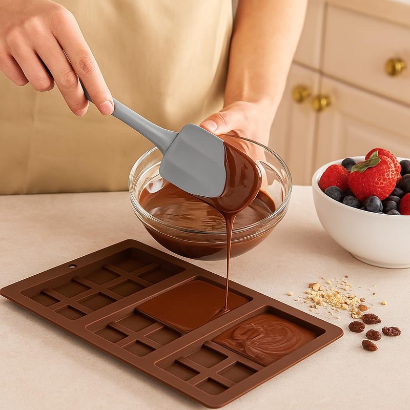 Mrs. Anderson's Baking Chocolate Mold, Non-Stick European-Grade Silicone, Triple Chocolate