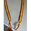 Red & Yellow Satin Double Ribbon Open Graduation Lei)