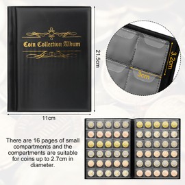 VFANDV 480 Pieces Coin Storage, Coin Collection Album, Coin Collection, Coin Collection, Collector Coin Album, Transparent