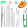 25 Pieces Bead Needles Set, Bead Needles, 6 Pieces Open