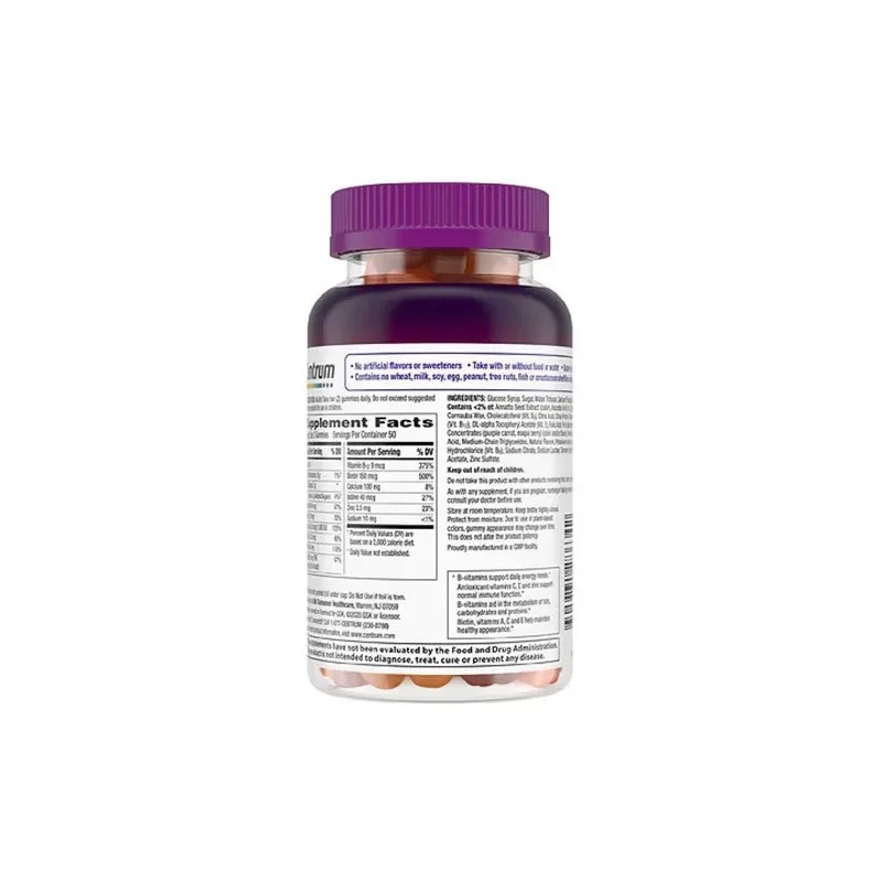 Multivitaminico Centrum Para Mujer Sabor Frutas 100 Gomitas