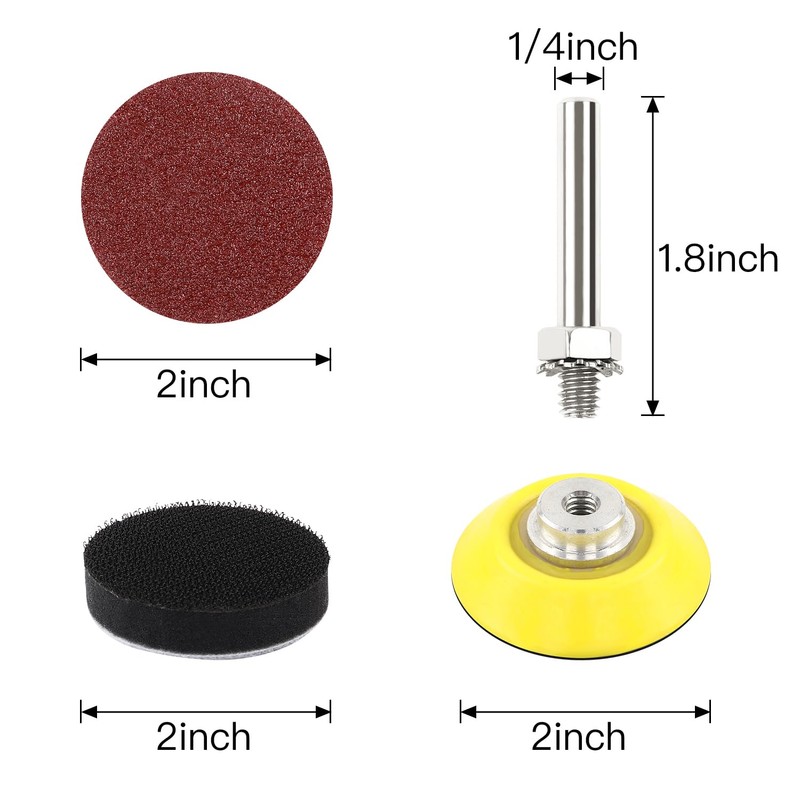 HongWay 300pcs 2 Inches Sanding Discs Pad Kit, Drill Sander