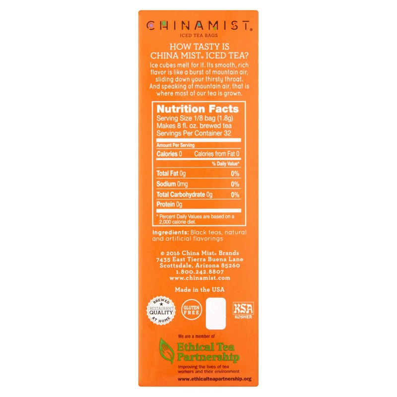 China Mist, Passion Fruit Black Tea Bags for Iced Tea,