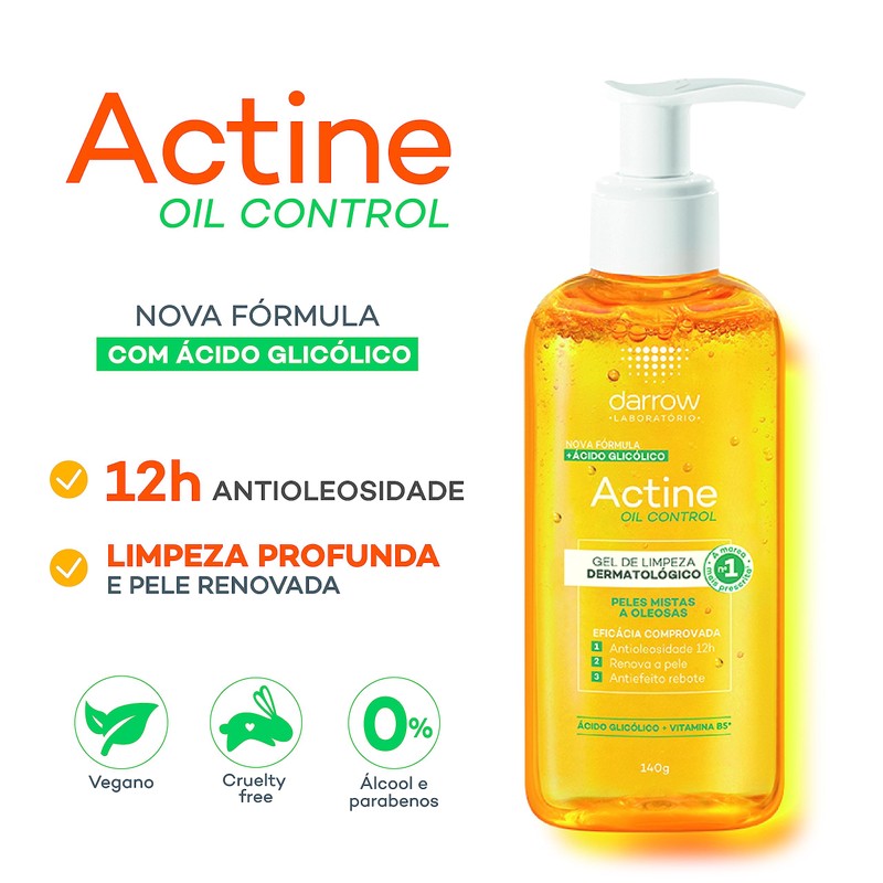 Darrow Actine Oil Control Gel Limpiador con Vitamina C, 240ml