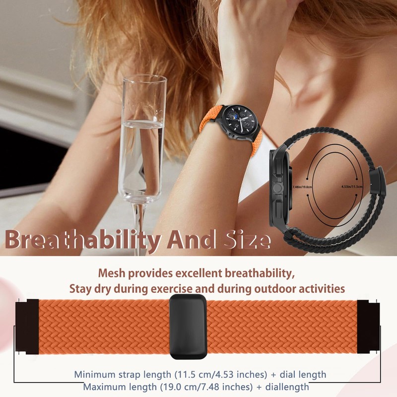 KoGiio For 22 mm 20 mm braided strap for 22