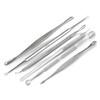 6-Piece Stainless Steel Comedone Squeezer Set Blackhead Remover