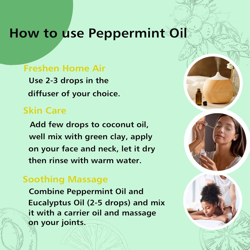 GM Gumili Peppermint Essential Oil - 100% Pure Aromatherapy Oil