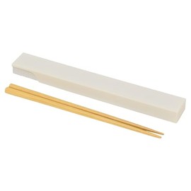 Yellow Studio MIYS 73522 Chopsticks & Chopsticks Case Set, 7.1 inches (18 cm), White