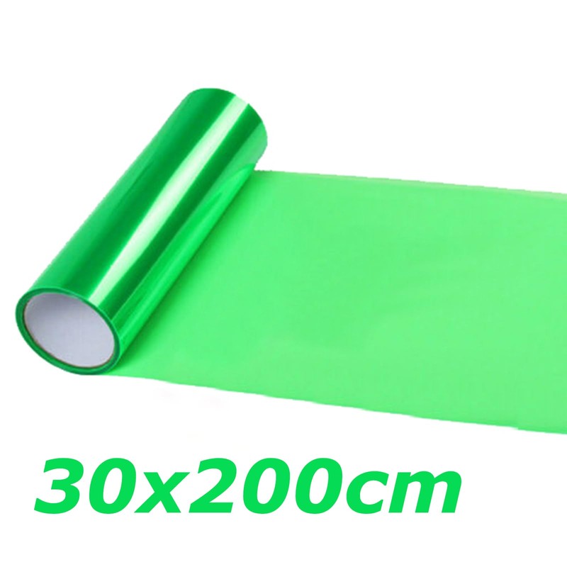 Car Light Tint - Green, 30x200CM - Headlight, Brake, Taillight,