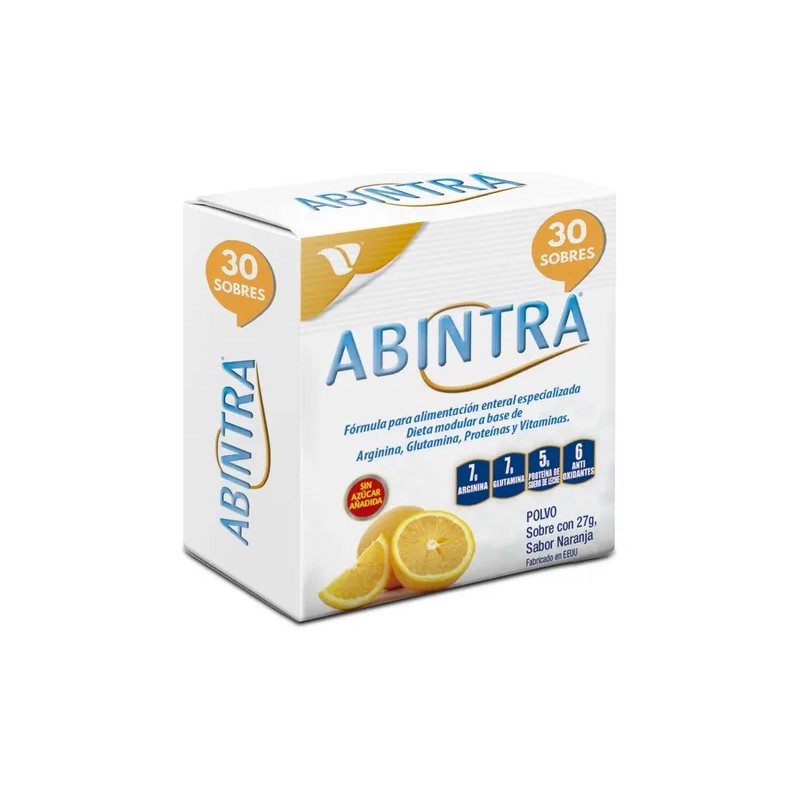 Abintra Alimentación Enteral Caja Con 30 Sobres De 27g Naranja