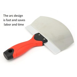 Sknrlko Scraper Blade Bucket Scoop for Drywall Plaster Stainless Steel Bucket Scoop for Paint, Mortar