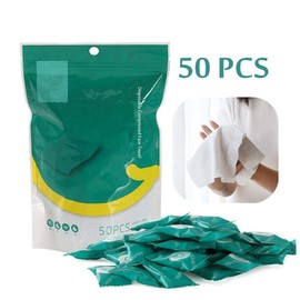 Chrasy Pack of 50 Portable Mini Compressed Towels Tablets Disposable Travel Towels Non-Woven Fabrics Compressed Cloths Wash Cloths for Restaurant, Travel, Camping, Home, Compressed Towel Tablets