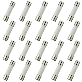 BOJACK T5AH250V 5x20mm 5A 250V Slow-Blow Ceramic Fuses 5 amp 250 Volt 0.2x0.78 Inch Ceramic Tube Time-delay Fuses (Pack of 20)