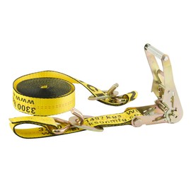 Erickson 58629 Yellow 2" x 20' Ratchet Strap with Floating D-Ring