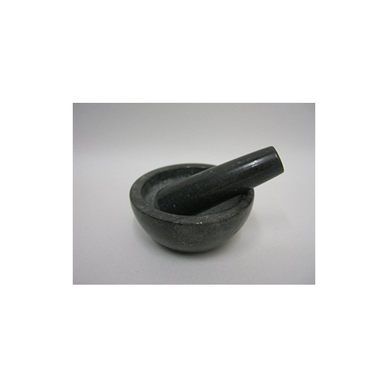 Marron Marble Pestle & Mortar Set in Natural Size: 3