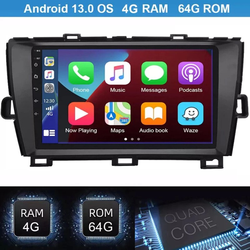 JOYINCAR For Toyota PRIUS 2010-2015 Android 13 Carplay Car Stereo
