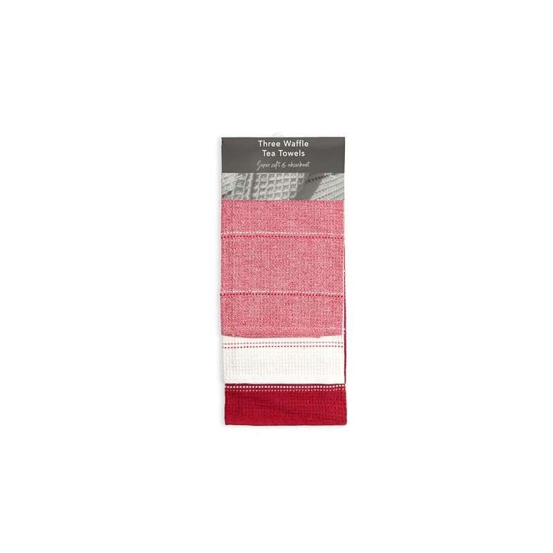 Emma Barclay Utopia 3 Pack Waffle Kitchen Tea Towel Set