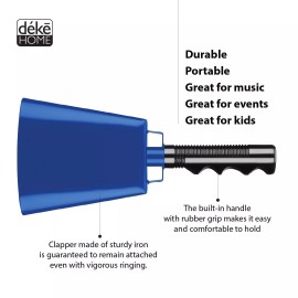 Deke Home 2 pack 10 in. steel cowbell/Noise makers with handles. Cheering Bell sporting...