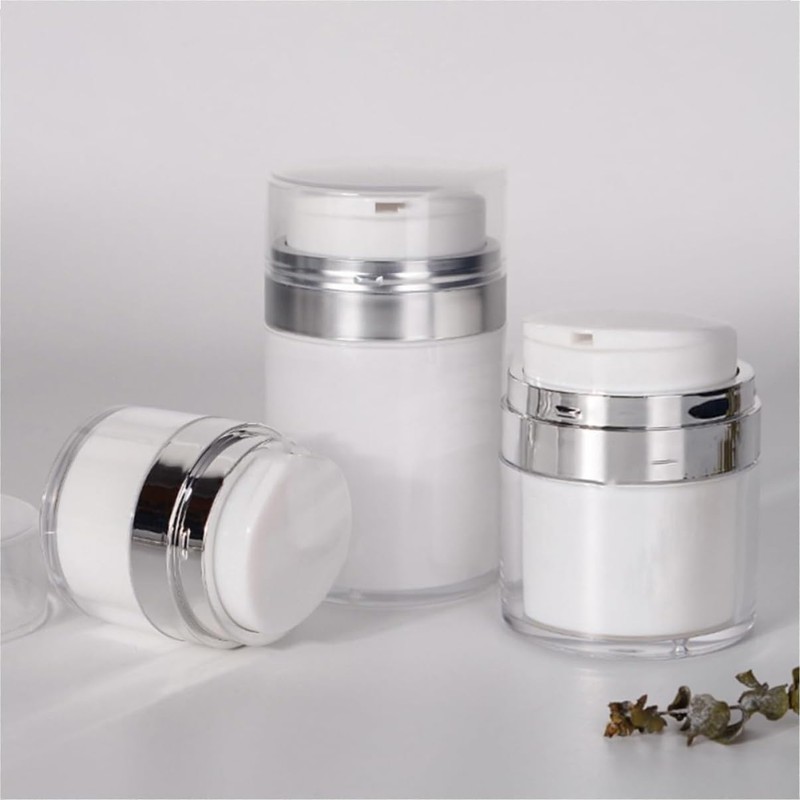 siawadeky Airless Pump Jars Set of 3 15ml/30ml/50ml 3 Sizes