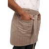 Chef Works Unisex Seattle Half Bistro Apron, Taupe, One Size