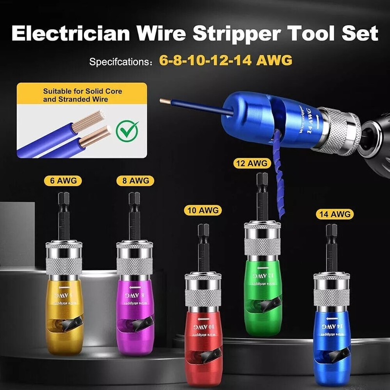 MM Electronicles Wire Stripper For Drill Wire Stripping Twisting Tool