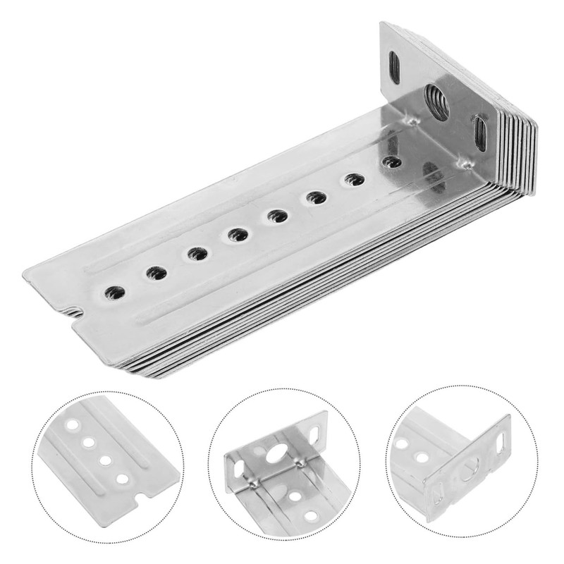 SEWACC 10pcs Support Brackets for Cabinet Rail Holder Shaped Design