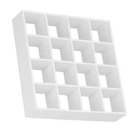 1:12 Dollhouse Bookshelf, 16 Grid dollhouse bookcase Miniature Wooden Display Shelf Storage Rack Furniture Accessories for Mini House Scene Decoration(White)