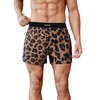 Milumia Traje de baño para hombre con estampado de leopardo,