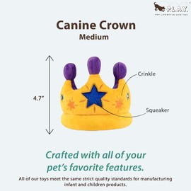 P.L.A.Y. Pet Lifestyle and You - Party Time - Plush Toy for Dogs - Canine Crown Crown