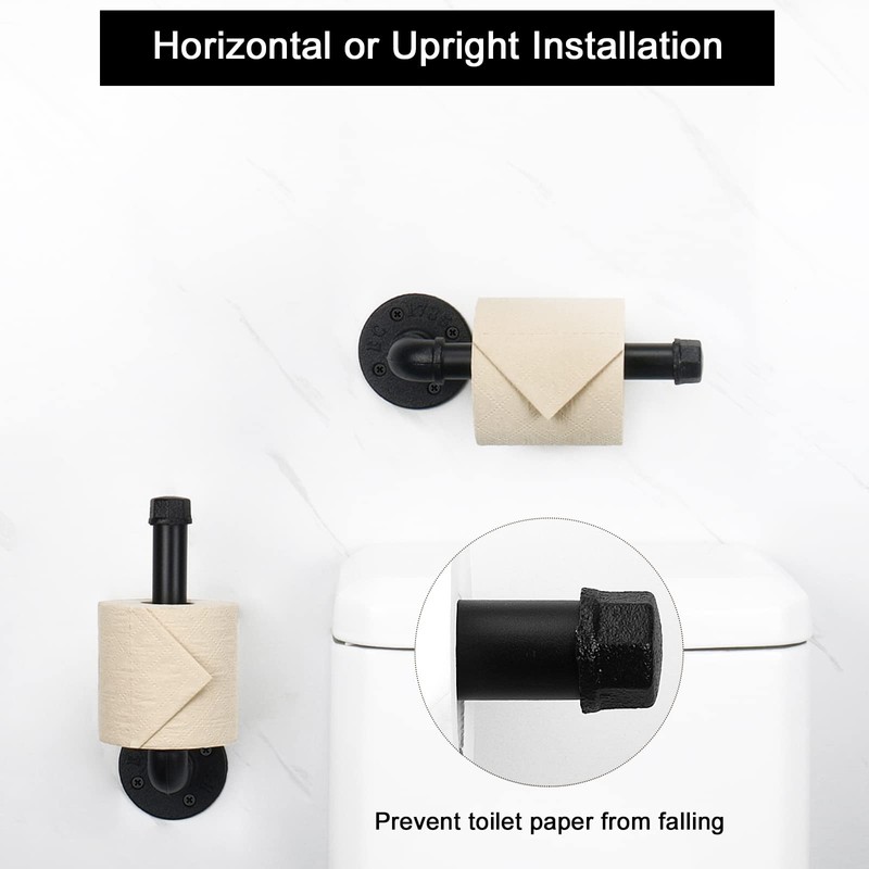 Livabber 5 Pieces Industrial Pipe Bathroom Towel Rack Set, Bathroom