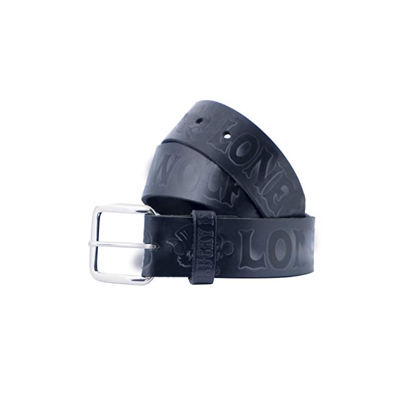 Lucky 13 Mens No Club Embossed Leather Belt Black XL