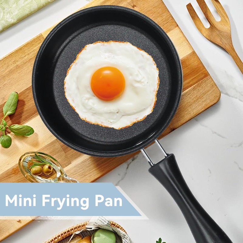 Cyrank Nonstick Mini Egg Pan, 4.7inch One Egg Frying Pan