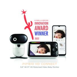 Motorola Nursery PIP1610 HD Wifi Video Baby Monitor with 5 inch HD 720p Parent Unit and Motorola Nursery 1080p App - Remote pan, tilt and Zoom - Two Way Talk - Secure and Private