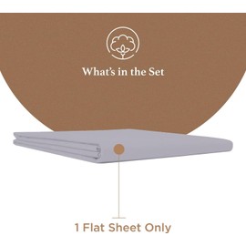 Good Sleep Bedding Flat Sheet King - 800 TC King Flat Sheet Only, 100% Egyptian Cotton Flat Sheets, Soft & Breathable Hotel Style Flat Sheets for King Size Bed - Light Gray