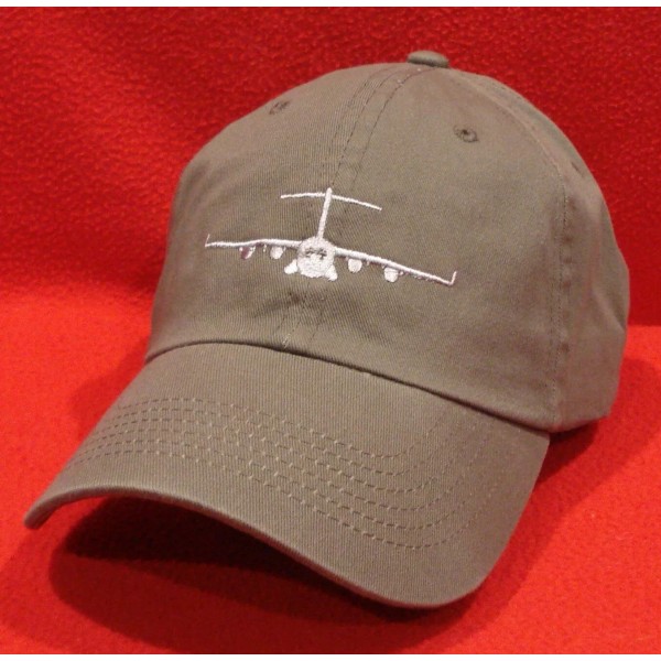USAF C-17 Globemaster aircraft ball cap low-profile Air Force Green