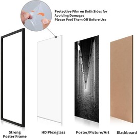 DOAI ART 8x10 Picture Frame,Black 8x10 Picture Frame for Horizontal or Vertical Display Wall Mounting and Table Top