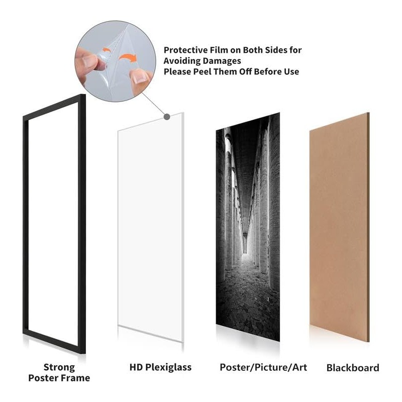 DOAI ART 8x10 Picture Frame,Black 8x10 Picture Frame for Horizontal